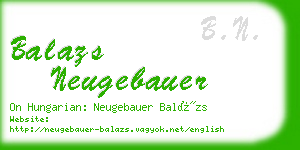 balazs neugebauer business card